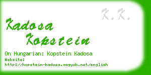 kadosa kopstein business card